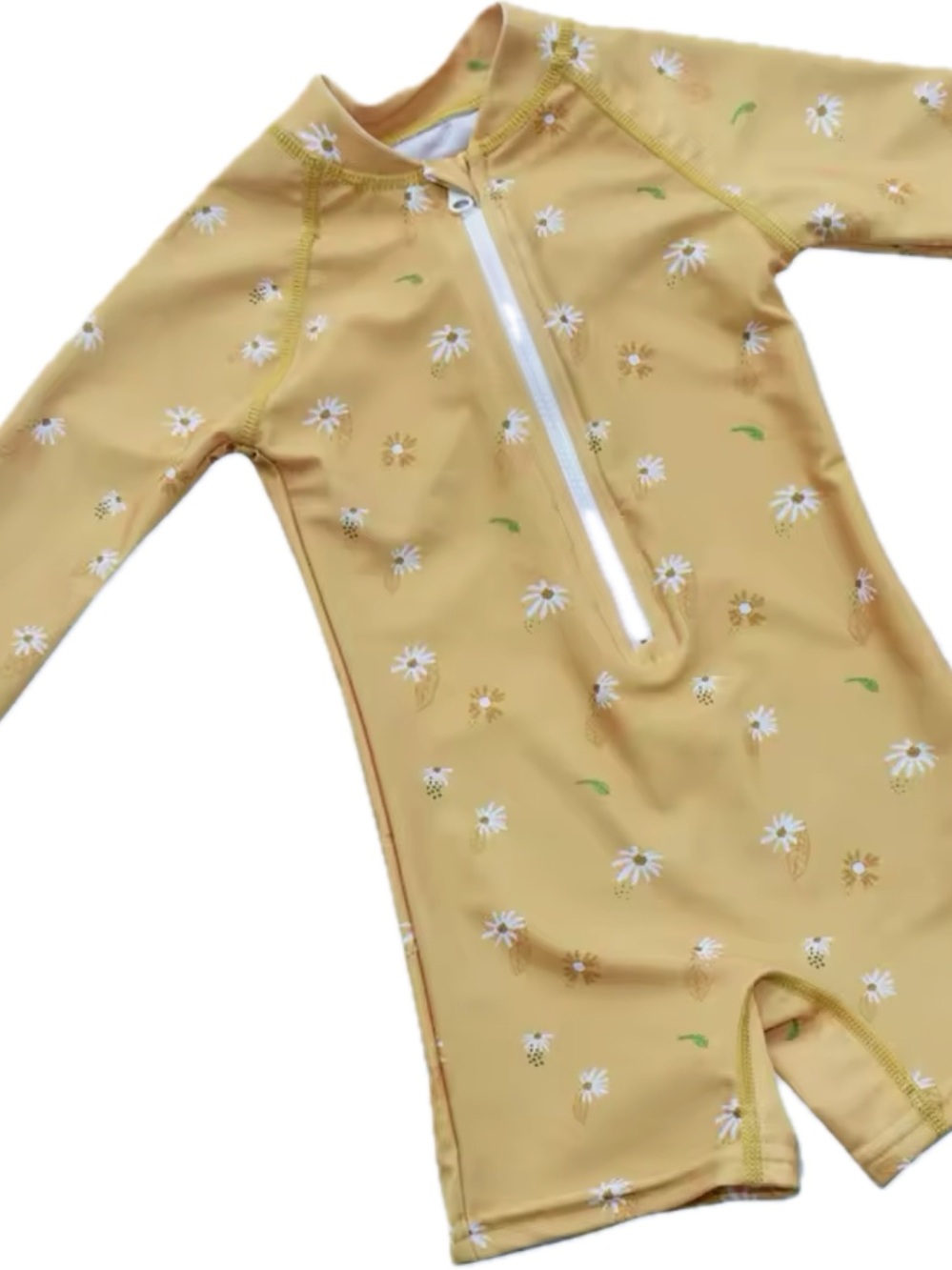 New baby girl’s Daisy Long Sleeve Zippered One-Piece Swimsuit 6-12 months